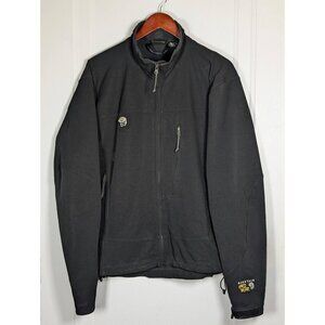 Mountain Hardwear Large Black Full Zip softshell Jacket Mens Outdoor